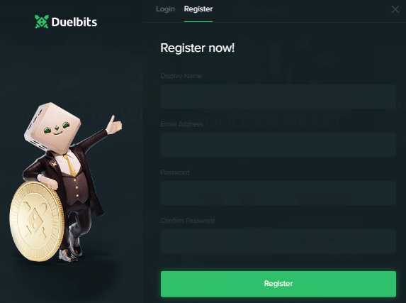 Duelbits Registration Process